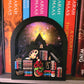 ACOTAR mini bookcase lit up in front of books