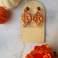 Ombre Oak Leaf Earrings On Ruler